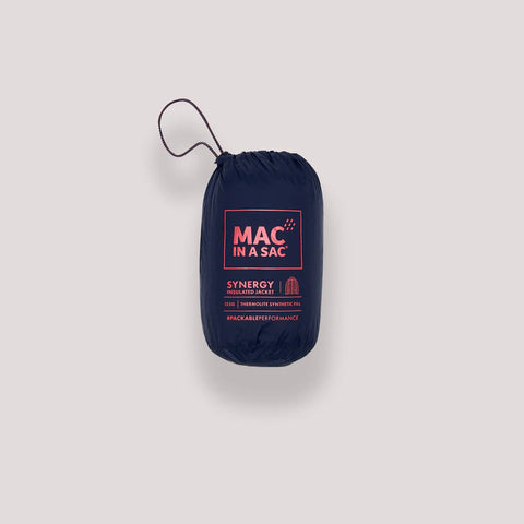 Mac in a Sac Synergy Navy Womens Packable Insulated Jacket
