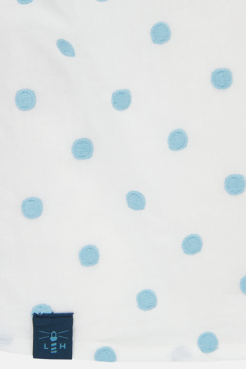 Lighthouse Thea Blue Dot Womens Cotton Blouse