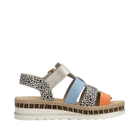 Rieker V7904-90 Multi Womens Casual Comfort Slingback Sandals