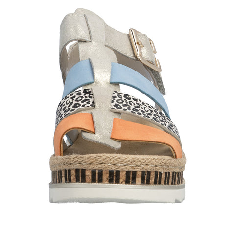 Rieker V7904-90 Multi Womens Casual Comfort Slingback Sandals