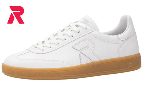 Rieker W2200-80 White Womens Casual Comfort Lace Up Trainers