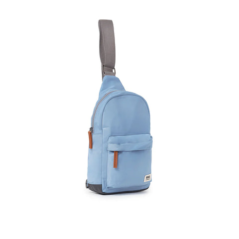 Roka Willesden B Retro Blue Recycled Canvas Cross Body Bag