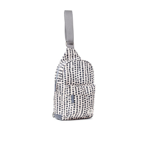 Roka Willesden B Large Linear Dot Recycled Canvas Cross Body Bag