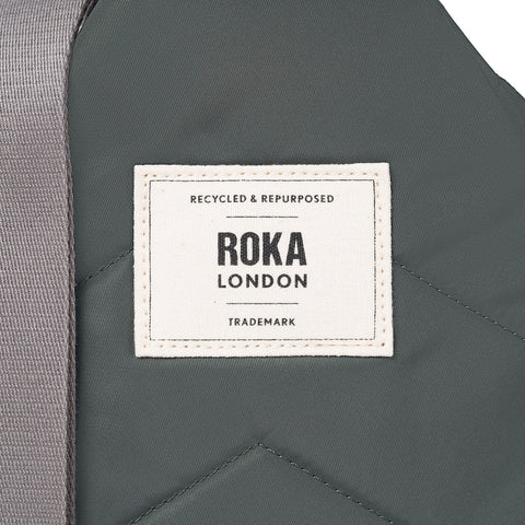 Roka Willesden B Large Thyme Recycled Canvas Cross Body Bag