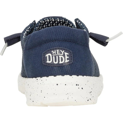Hey Dude Wendy Stretch Sox Navy Women's Slip On Relaxed Fit Shoes