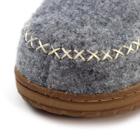 Lunar KLA080 Albany Grey Womens Comfort Slip On Mule Slippers