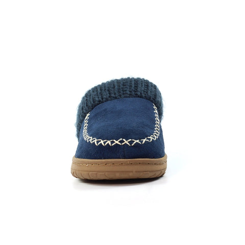 Lunar KLA080 Albany Navy Womens Comfort Slip On Mule Slippers