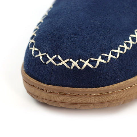 Lunar KLA080 Albany Navy Womens Comfort Slip On Mule Slippers