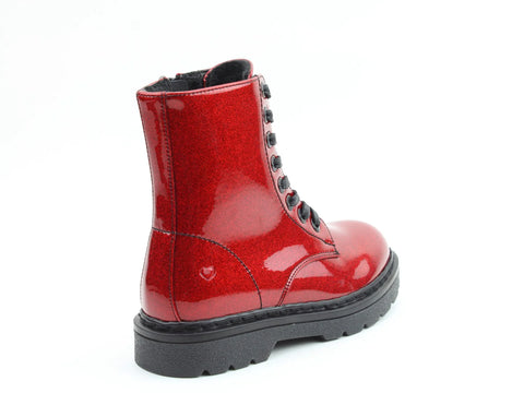 Heavenly Feet Justina2 Glitter Red Womens Ankle Boots