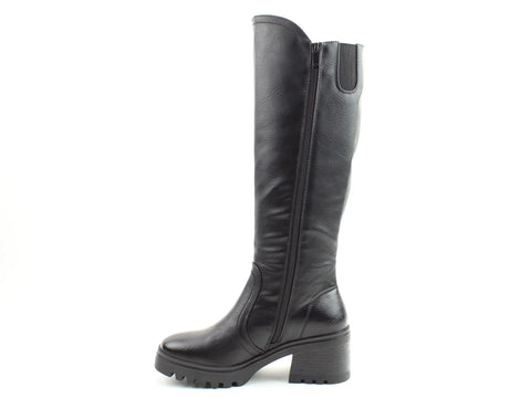 Heavenly Feet Weston2 Womens Black Zip Up Tall Boots