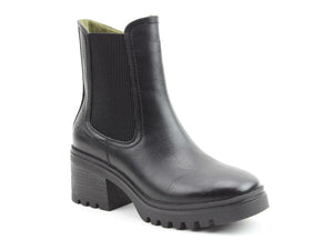 Heavenly Feet Clemmy2 Womens Black Zip Up Chelsea Style Ankle Boots