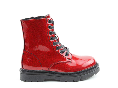Heavenly Feet Justina2 Glitter Red Womens Ankle Boots