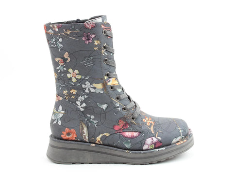 Heavenly Feet Martina4 Print Fantasy Grey Womens Ankle Boots