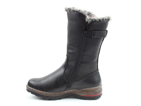 Heavenly Feet Bramble1 Black Womens Casual Comfort Calf Boots