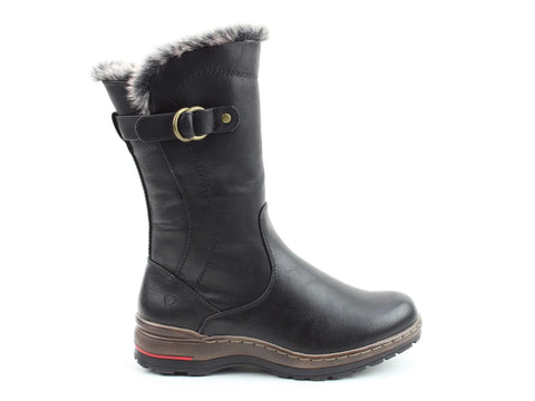 Heavenly Feet Bramble1 Black Womens Casual Comfort Calf Boots
