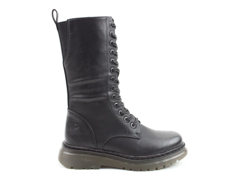 Heavenly Feet Avena2 Black Womens Lace Up Zip Up Ankle Boots
