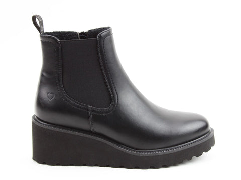 Heavenly Feet Clematis2 Black Womens Casual Comfort Ankle Boots