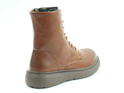 Heavenly Feet Fern Tan Womens Litesoles Casual Comfort Zip Up Ankle Boots