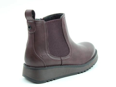 Heavenly Feet New Rolo2 Burgundy Womens Zip Up Ankle Boots