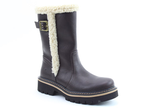 Heavenly Feet Yazmina Chocolate Womens Casual Comfort Vegan Friendly Calf Boots