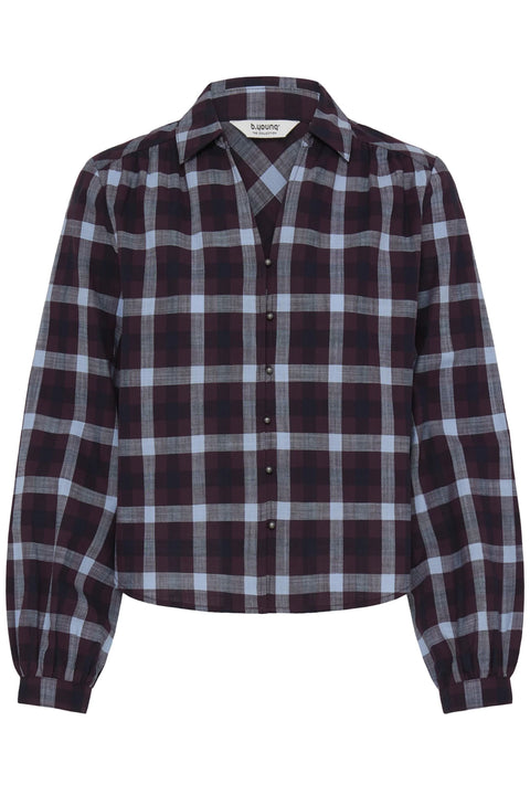 B.Young Womens 20819338 BYFLANNY Fig Check Cotton Shirt