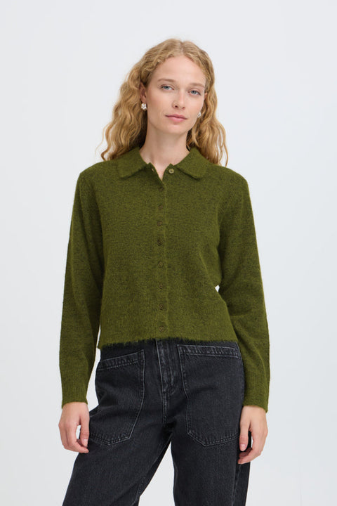 B.Young 20819478 Byminua Cardigan Avocado Melange