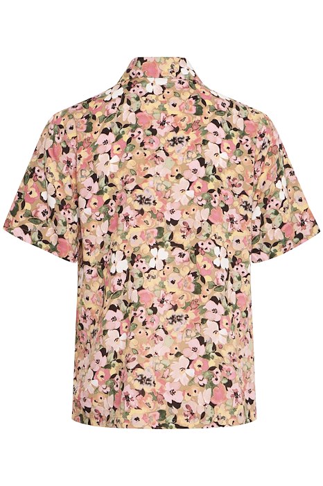 B.Young 20814527 Bymmjoella Crop Shirt Coral Blush Flower