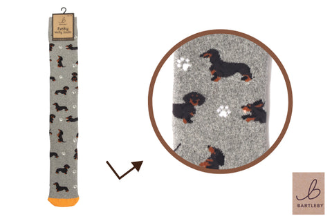 Bartleby Sausage Doggie Womens Funky Welly Socks