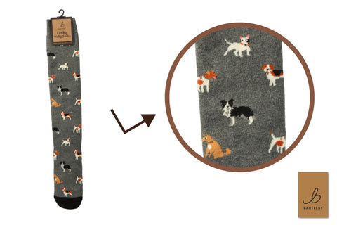 Bartleby Doggy Divas Mens Funky Welly Socks