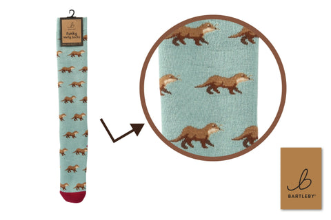 Bartleby Country Otters Womens Funky Welly Socks