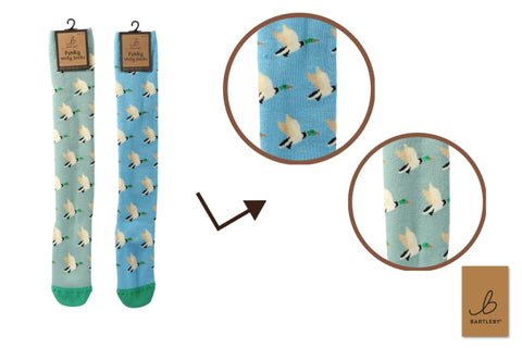 Bartleby Flying Ducks Womens Funky Welly Socks