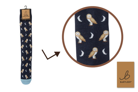 Bartleby Barn Owl Womens Funky Welly Socks