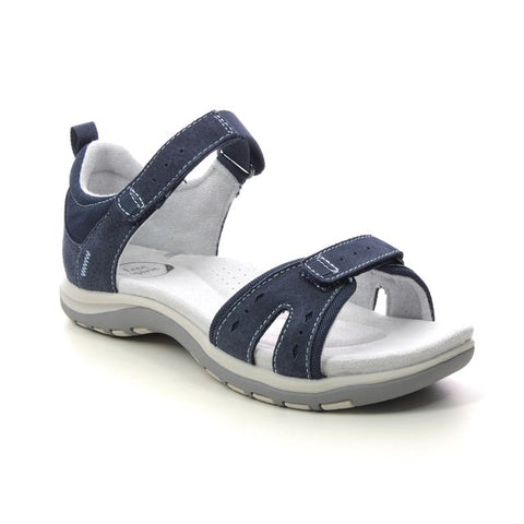 Free Spirit Savannah Navy Womens Closed in Heel Leather Sandals
