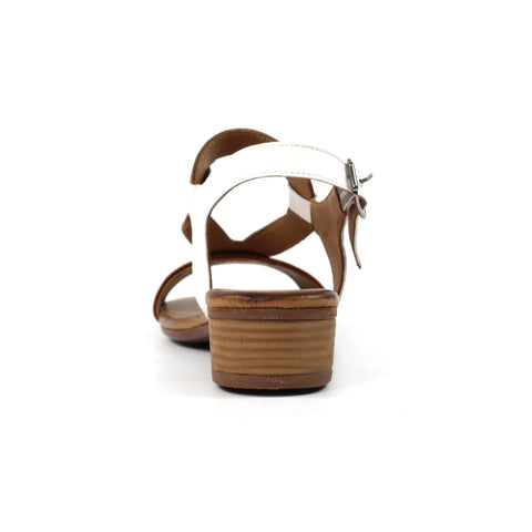Lunar JLH010 Ellen Tan Womens Elegant Comfortable Summer Slingback Block Heel Sandals