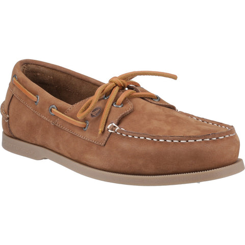 Sperry Tacoma Tan Mens Leather Boat Shoes