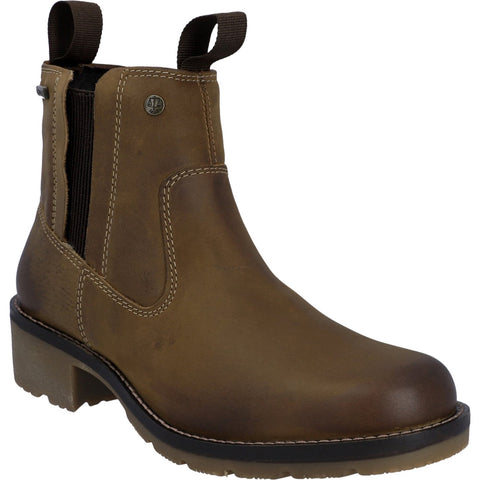 Hunter Skye Dealer Dark Tan Ankle Womens Chelsea Boots