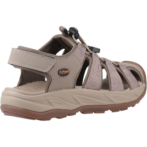 Cotswold Bibury Taupe Womens Walking Leisure Touch Fastening Sandals