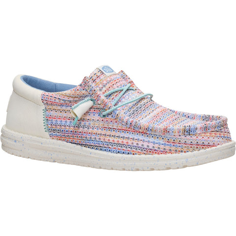 Hey Dude Wally Funk Egret Multi Men's Slip On Canvas Shoes