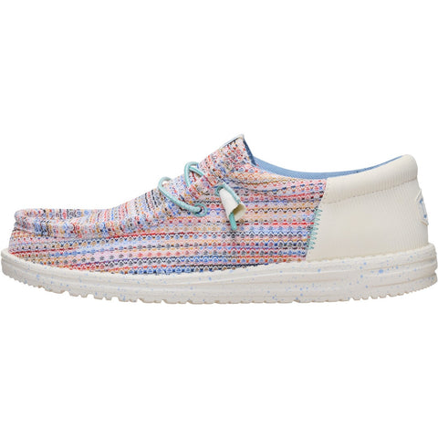 Hey Dude Wally Funk Egret Multi Men's Slip On Canvas Shoes