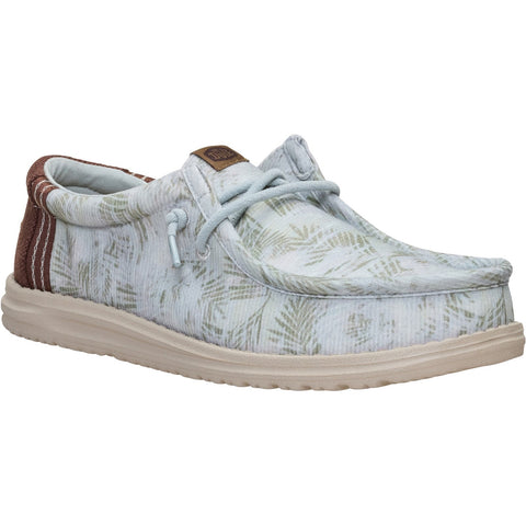 Dude Wally Washed Palm Harbor Green Mens Casual Comfort Canvas Deck Shoes
