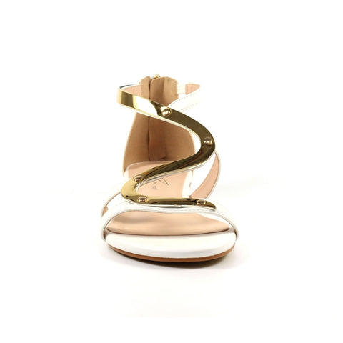 Lunar JLH472 Girona White Womens Block Heel Sandals