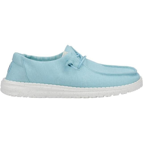 Hey Dude Wendy Stretch Canvas Turquoise Women's Slip On Relaxed Fit Shoes