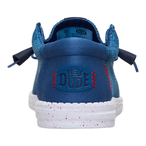 Hey Dude Wally Stretch Sox Ensign Blue Men's Slip On Canvas Shoes