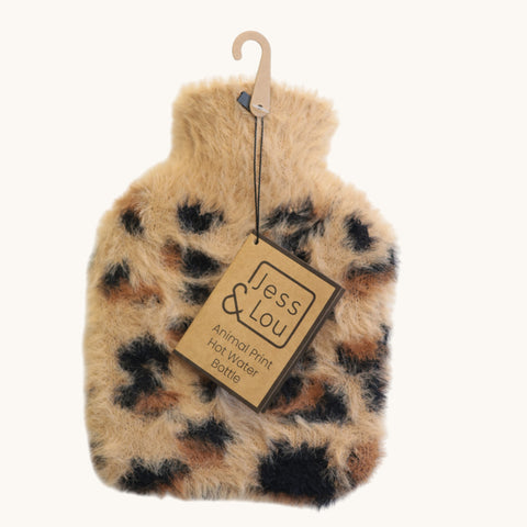 Jess and Lou Tan Animal Print Mini Hot Water Bottle