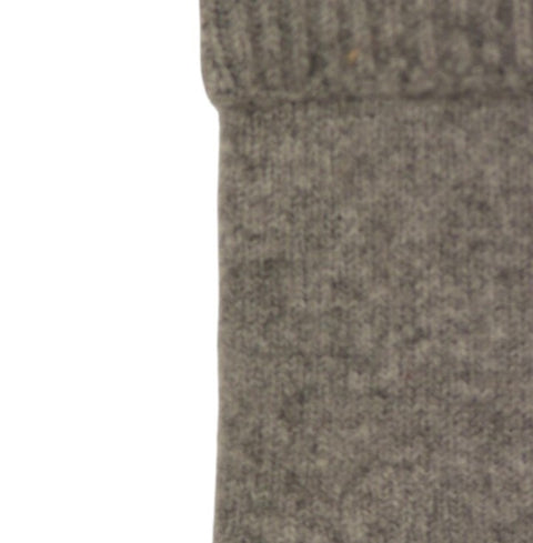 Jess and Lou Grey Double Cuff Fingerless Gloves