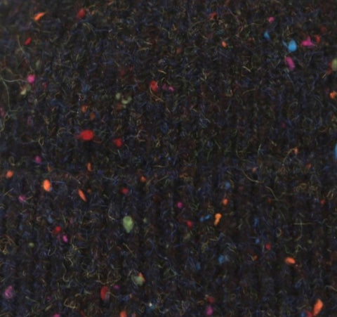 Jess and Lou Black Speckle Rib Bobble Hat