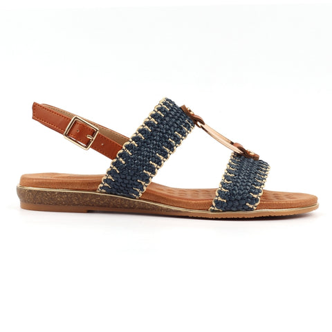 Lunar JLH587 Jules Navy Womens Open Toe Sandals
