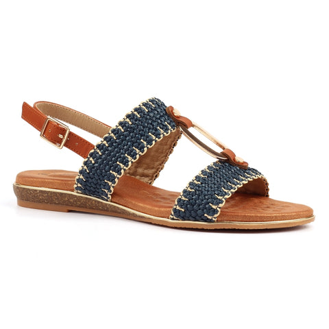 Lunar JLH587 Jules Navy Womens Open Toe Sandals