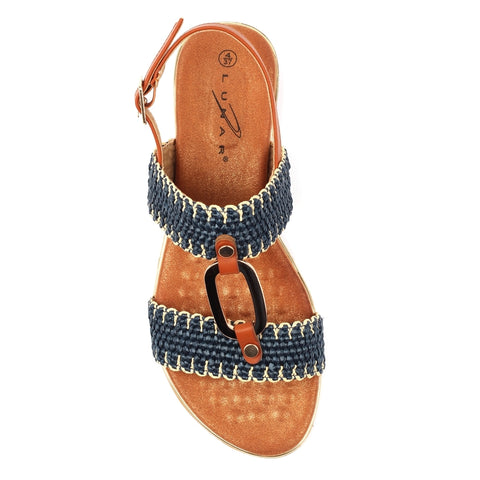 Lunar JLH587 Jules Navy Womens Open Toe Sandals