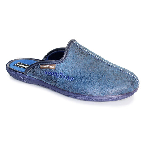 Goodyear KMG014 Tess Navy Mens Comfort Mule Slippers